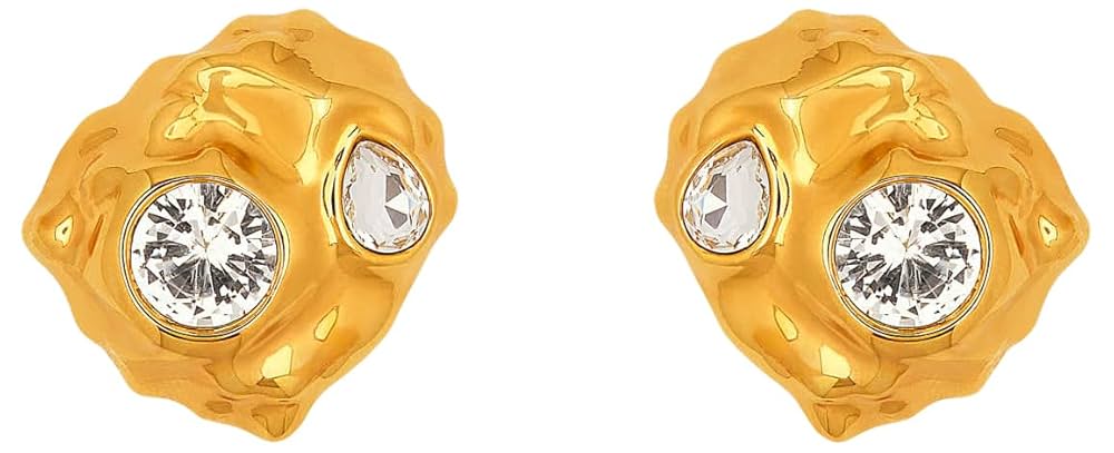 【Oscar de la Renta】 Sculpted clip-onイヤリング Vintage Earrings Oscar de la Renta Clip Earrings Antique